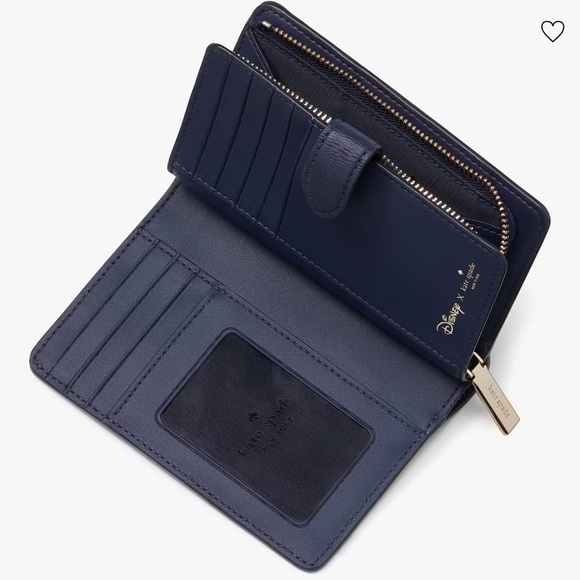 ♠️Kate Spade x Disney Lady and the Tramp Medium Bifold Wallet, Parisian Blue NWT - Picture 2 of 5